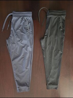 Heat Men's Jogger Pants Duo - Gray and Olive